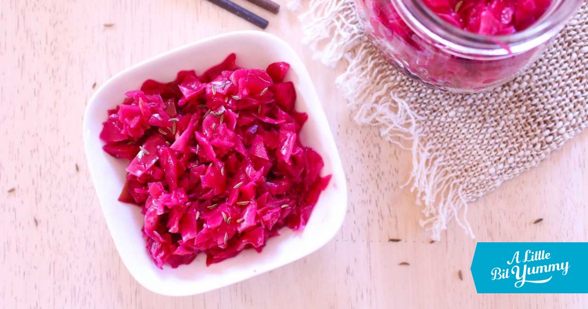 Low FODMAP Red Cabbage Sauerkraut » A Little Bit Yummy