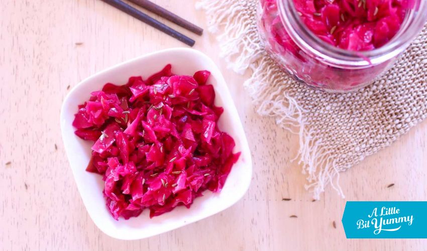 Low FODMAP Red Cabbage Sauerkraut » A Little Bit Yummy